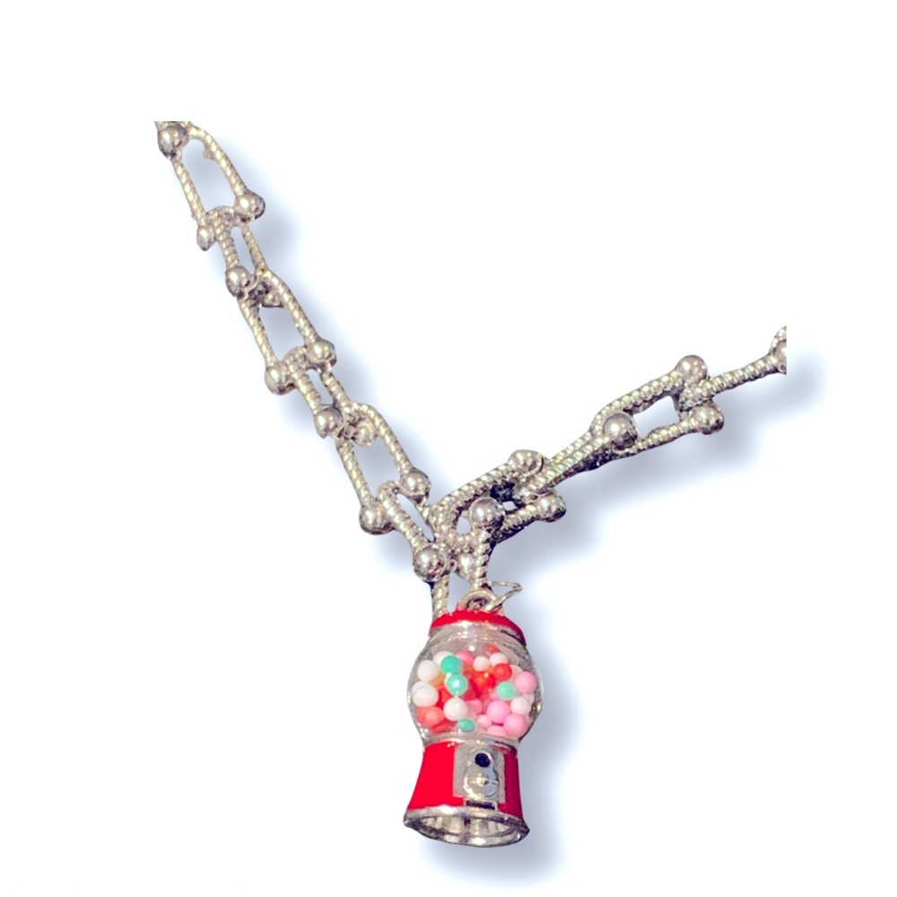 Bubblegum machine pendant + necklace